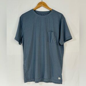 Vuori Mens Athletic Short Sleeve T-shirt Performance Blue Large Athletic Gym